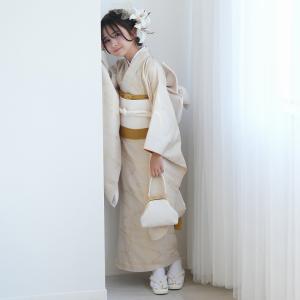 レンタル 10歳 振袖セット 女の子 ひよこ商店 ベージュ金彩・流水 ハーフ成人式 ジュニア 着物セット 子供 十歳 十才 女児 着物 1/2成人式 135cm-145cm前後