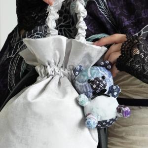 くま チャーム utatane るぴよん 伝統工芸生地使用 有松絞り チャームぬい マスコット キーホルダー バッグチャーム クマ ぬいぐるみ ボールチェーン