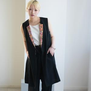 着物リメイク ジレ ロングジレ ベスト mais...の商品画像