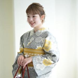 新品 utatane 浴衣＆帯セット 高級変わり織水色に山吹色の疋田梅 utatane 浴衣 レディース セット 高級変わり織 浴衣3点セット 水色と