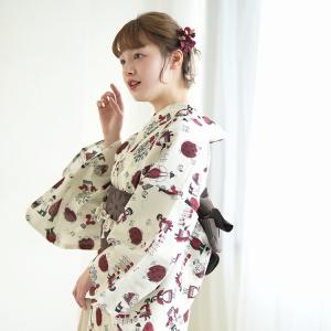 撫松庵 お仕立て上がり浴衣 白猫金魚 未使用・タグ付き 出産祝い htckl