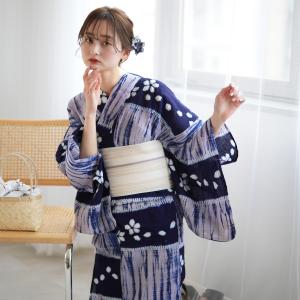 utatane 浴衣 有松絞り浴衣3点セット 藍色の綺羅星 綿紅梅 utatane 浴衣 有松絞り浴衣3点セット 藍色の綺羅星 綿紅梅