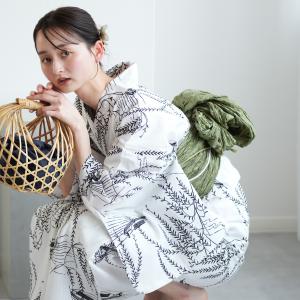 浴衣 レディース セット utatane 高級変わり織 浴衣3点セット 白地にしだれ柳と小舟 フリーサイズ 浴衣セット 浴衣/帯/下駄 うたたね レトロ