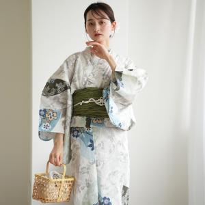 浴衣 レディース セット ひよこ商店 高級変わり織 浴衣3点セット 青碧