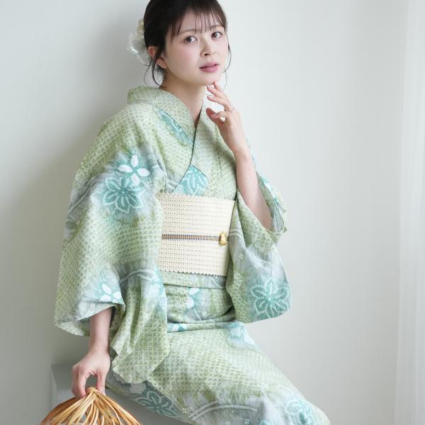 浴衣 レディース セット utatane 有松絞り 浴衣3点セット 風ひかる花 フリーサイズ 伝統工...