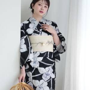 浴衣 レディース セット utatane 高級変わり織 浴衣3点セット 紺地にろうけつ寄せの古典花 薄涼 フリーサイズ 希少図案を現代に復刻 浴衣・帯・下駄 紺 ●