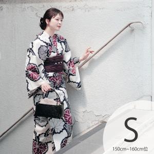 浴衣 レディース セット Sサイズ utatane 高級変わり織 浴衣3点セット 紫のつらなり疋田 希少図案を現代に復刻 浴衣・帯・下駄 小さい 低身長 紺 紫 ●