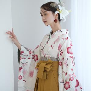 utatane 袴 卒業式 購入 2尺袖着物+袴の2点セット レトロ 袴セット 花 