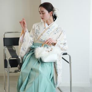 袴 中古 販売 卒業式 着物と袴の2点セット リサイクル着物セット 二尺 utatane 袴91cm 95cm 99cm 袴セット 重ね衿縫い付済 アイボリー レース レトロ 販売 購入