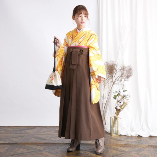 袴 卒業式 中古 女性 リサイクル着物セット 2尺袖着物 袴と着物の2点セット レトロ 袴セット 幾...