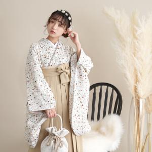 袴 中古 販売 卒業式 着物と袴の2点セット リサイクル着物セット 二尺 utatane 袴91cm 袴セット 大学生 重ね衿縫い付済 アイボリー レトロ 販売 購入