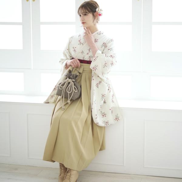 袴 卒業式 中古 リサイクル着物セット 2尺袖着物 袴と着物の2点セット utatane レトロ 袴...