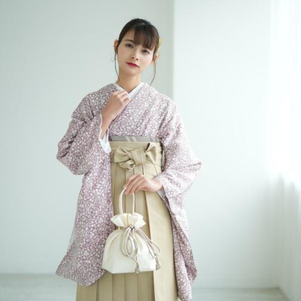 袴 卒業式 中古 リサイクル着物セット 2尺袖着物 袴と着物の2点セット utatane レトロ 袴...