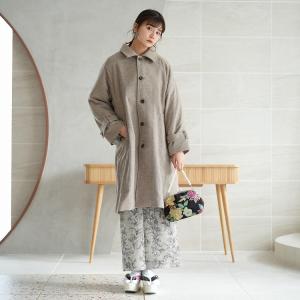 羽織 着物 薄羽織 ニコアンティーク モザイクフラワー チョコ