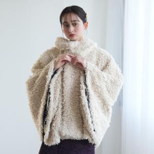p-11 Sov.ダブスタ　ラビットファー　着物コート　にも！ポンチョ p-11 Sov.ダブスタラビットファー着物コートにも！ポンチョ