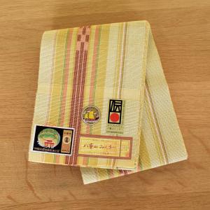 半幅帯 八重山みんさー ミンサー半幅帯 単品 草木染 ネイビー 白