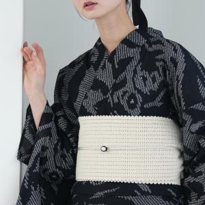 半幅帯 浴衣 レディース utatane 綿100％ 渦編み半幅帯 生成 女性 四寸帯 単帯 ゆかた帯 日本製 国産 夏用 夏着物 帯単品 ゆかた 半巾帯