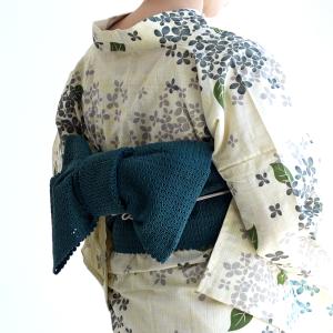 半幅帯 浴衣 レディース 女性 半巾帯 単品 utatane 綿100％ 渦編み半幅帯 モス 四寸帯 単帯 ゆかた帯 日本製 国産 夏 ゆかた 着物