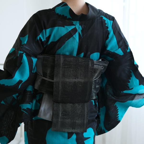 半幅帯 単品 誉田屋源兵衛 微乃火 黒鼡 帯の誉田屋謹製 レディース 女性 日本製 国産 夏用 浴衣...