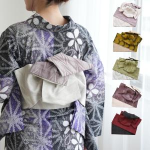 作り帯 浴衣 utatane 選べる5柄 単品 リバーシブル 日本製 小袋帯 半幅帯 結び帯 変わり結び 着物 ゆかた レディース レトロ ふんわりリボン