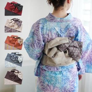 作り帯 浴衣 utatane 選べる5柄 単品 リバーシブル 日本製 小袋帯 半幅帯 結び帯 変わり結び 着物 ゆかた レディース レトロ アシンメトリー