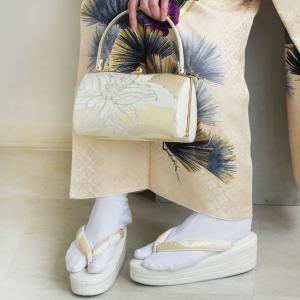 草履バッグ セット 草履バッグセット 百合淡緑 西陣織帯地 3枚芯 三枚芯 ラインストーン フォーマル 成人式 振袖 卒業式 袴 結婚式 訪問着 レトロ モダン