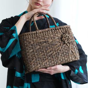 カゴバッグ 浴衣 くるみかごバッグ 日の出 横長...の商品画像