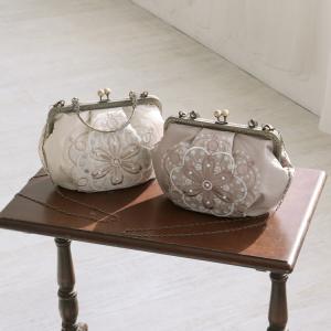 がま口 バッグ がま口バッグ レトロ ビーズ パールビーズバッグ