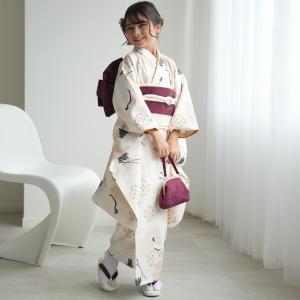 振袖 女の子 小学生 10歳 ひよこ商店 振袖セット えんじの絞り柄