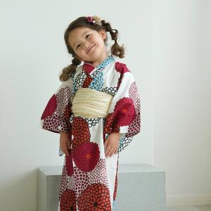 浴衣 子供 女の子 男の子 utatane 男女兼用 子供 ワンピース浴衣 2点セット 浴衣・帯 90 100 110 120 130 高級変わり織 綿 レトロ かぶりタイプ 赤 黄 猫