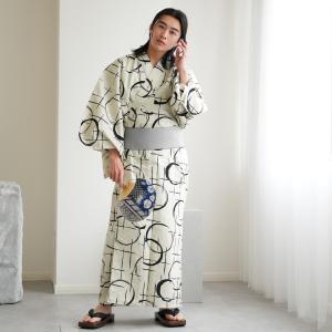 浴衣 メンズ セット 高級変わり織 浴衣3点セッ...の商品画像