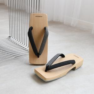 下駄 メンズ 浴衣 男性 LLサイズ 約25.5〜27.0cm utatane 高級桐下駄 ヒッコリーデニム鼻緒 黒 右近 白木 紳士 男下駄 大きい 日本製 下駄単品