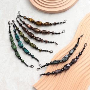 羽織紐 メンズ 翠嵐工房 レトロ 和装小物 羽織ひも マーブル マルチ系 青緑 緑 黄緑 茶 薄茶 黒 紫 黄 カラー玉 丸玉 マーブル調 王冠マグネット カニ管フック