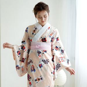 専用です☆アンティーク紫百花繚乱の着物と長襦袢 長襦袢 レディース フリーサイズ ニコアンティーク 洗える長襦袢 毒