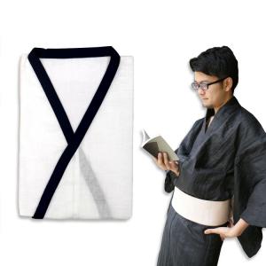 着物 男性 肌着 インナー メンズ M L LL 紳士用 コットン100％ ダブルガーゼ肌襦袢 下着 紳士 きもの キモノ