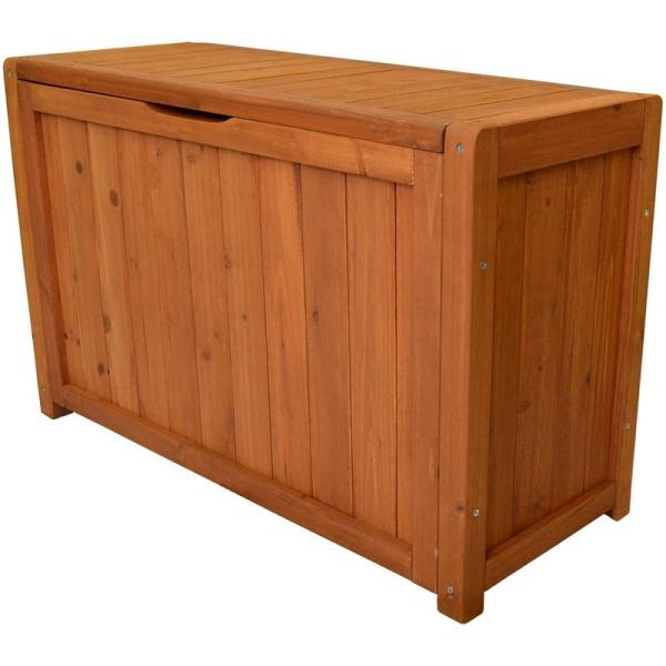 収納ベンチ ライトブラウン ベンチボックス ガーデンガーデン 天然木製ベンチボックス(ストッカー) ...