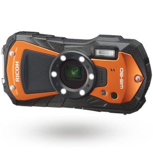 コンパクトデジタルカメラ ORANGE デジタルカメラ RICOH WG-80 リコー本格防水デジタルカメラ 14m防水 (連続2時間) 1.6m耐衝撃 防塵 -10℃耐寒 アウトド