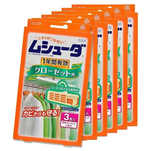 防虫剤 まとめ買いムシューダ 1年間有効 クローゼット用 3個入×6個