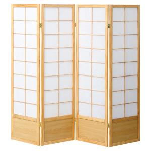 Fuyutu パーテーション 4連 間仕切り 和風衝立 高さ150/178cm