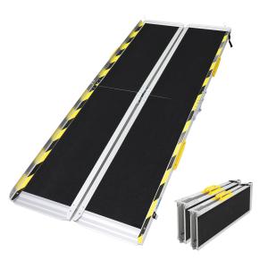 Ruedamann 300*23cm アルミ製車椅子スロープ 三段折り畳み伸縮