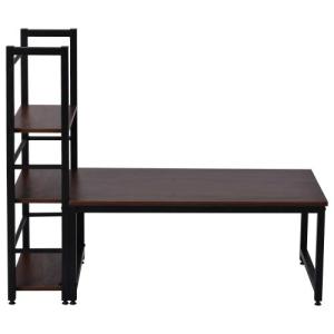 不二貿易 ラック付きデスク ルール 49 Dブラウン 13527