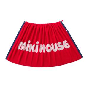 ミキハウス スナップ付 ビーチタオル 巻きタオ...の詳細画像1