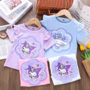 クロミちゃん/シナモン tシャツ キッズ 半袖 子供服 スウェット ガールズ スパンコール 柄替え トレーナー スウェットシャツ 面白い服 春 秋