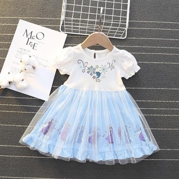 プリンセエス　エルサ　ドレス 子供 ワンピース 女の子 なりきり お姫様