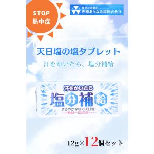 塩分 塩 タブレット 12g 12個 赤穂あらなみ塩 汗 塩分補給 熱中症 夏 ミネラル 暑さ対策 スポーツ 農作業 アウトドア 携帯｜ユートピアショップ