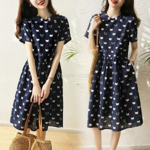 猫柄 ワンピースの商品一覧 通販 Yahoo ショッピング