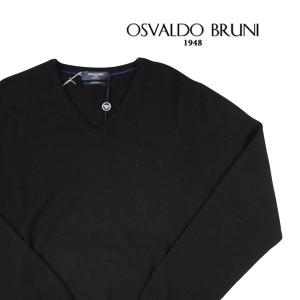 OSVALDO BRUNI（オスバルド・ブルーニ） Vネックセーター SB002 ブラック M 18962 【W18962】｜utsubostock