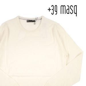 +39 masq（マスク） 丸首セーター 4000 ホワイト S 21266 【W21266】｜utsubostock
