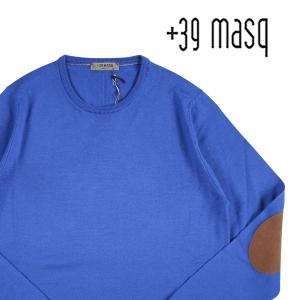 +39 masq（マスク） 丸首セーター 4010 ブルー XXL 21280bl 【W21288】｜utsubostock