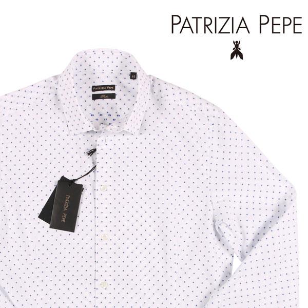 PATRIZIA PEPE（パトリツィアペペ） 長袖シャツ 5C055B ホワイト x ブルー 44...